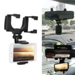 360 Degree Rotation Car Rearview Mirror Mount Mobile Phone Stand Bracket Holder