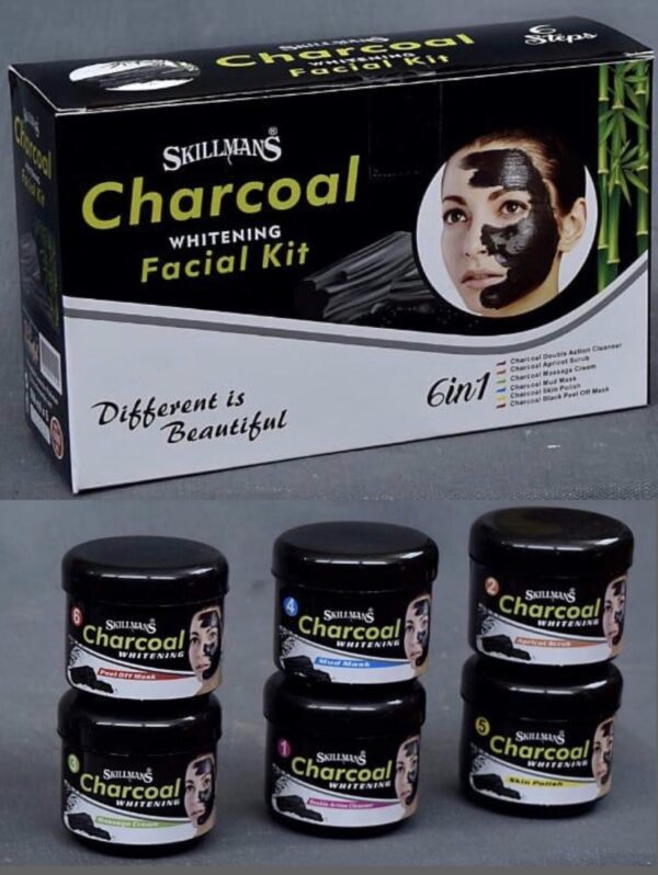 Charcoal whitening facial kit