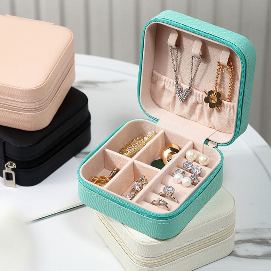 Jewelry Storage Box Plastic Jewelry Stand Earrings Ring Box Cosmetics  Beauty Container Organizer – Bushra Zahoor's