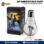 Rechargeable USB Air Humidifier Bulb Shape with 7 Colors Changing LED Decorative Lights