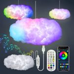 RGB Cotton Cloud Night Lamp Lights Multicolor Color Changing Remote Control