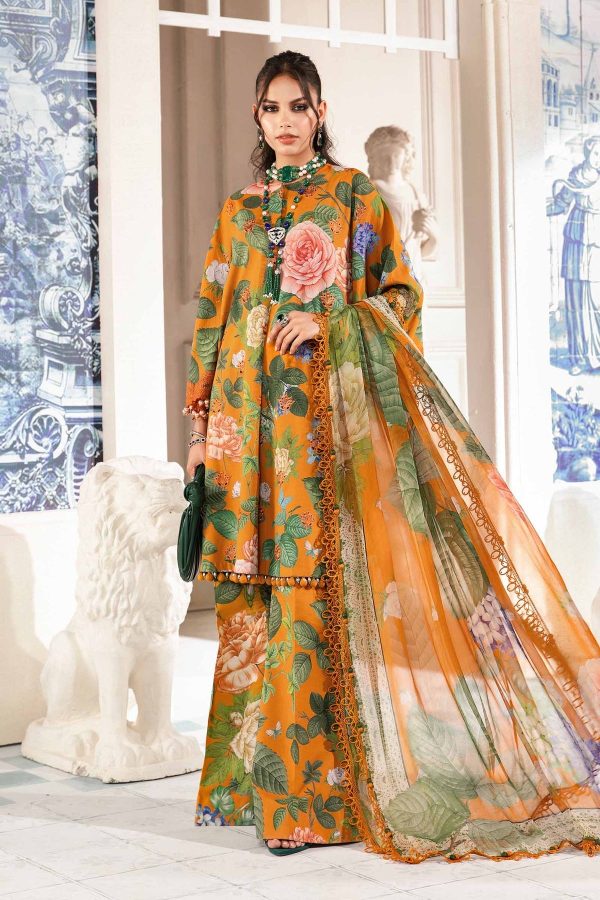 Summer Printed Lawn Unstitched Dress with Printed Chiffon Dupatta