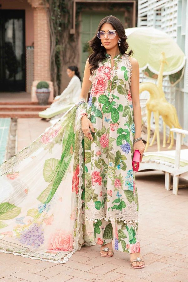 Summer Printed Lawn Unstitched Dress with Printed Chiffon Dupatta