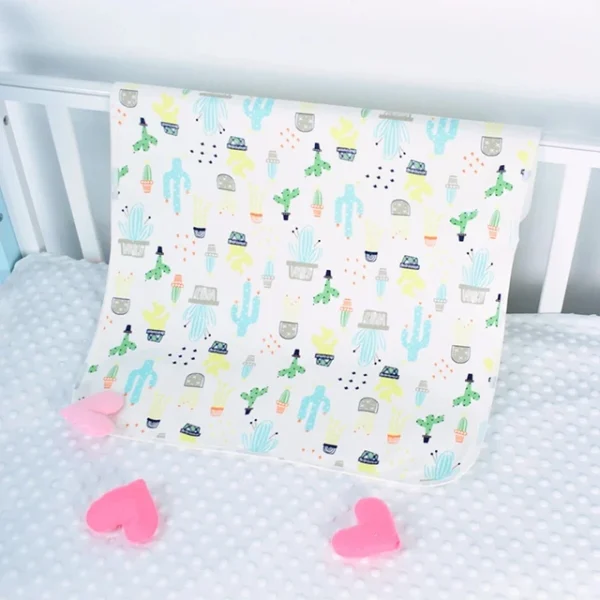 1PC Bamboo Printed Cotton Changing Pad Portable Storage Pad Inner Waterproof Cover Baby Mattress