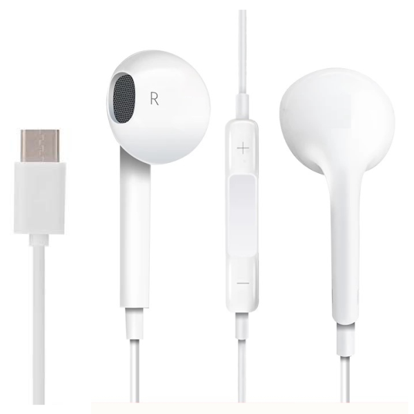 White Type C Earphone