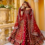 Luxury work Unstitched Wedding Partywear nikha walima engagement mehndi Mayon Frock Maxi Maroon Dress