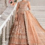 Luxury Heavy work Unstitched Net Frock Maxi Wedding Dress With Luxury Dupatta