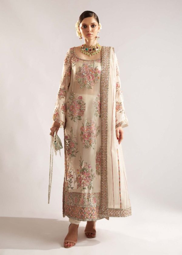 Elegant Luxury Work Unstitched Wedding Partywear Nikha Walima Engagement Mehndi Mayon Dress