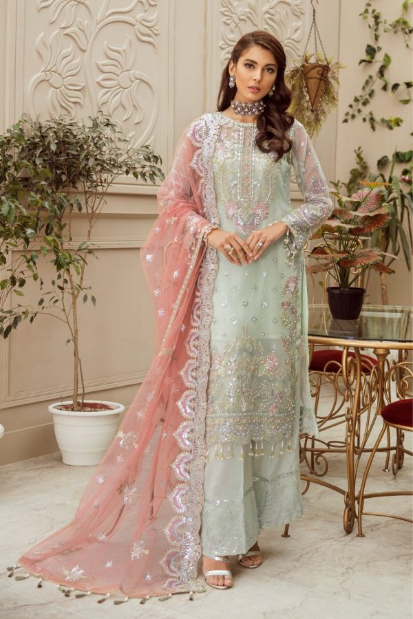 Elegant Luxury Work Unstitched Wedding Partywear Nikha Walima Engagement Mehndi Mayon Dress