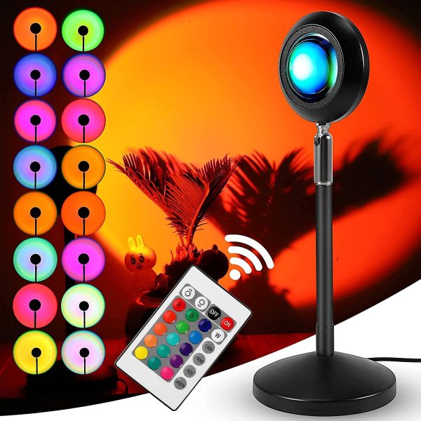 Sunset Lamp Projector with Remote 16 Colors RGB