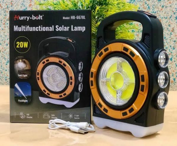 Solar Powered Rechargeable LED Camping Light Lantern