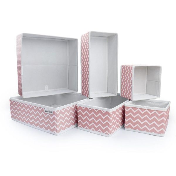 Organizer Pink Stripe Pack Of 6