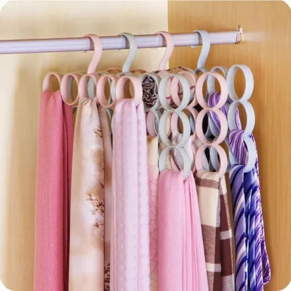 15 Ring Hole Hanger Plastic Hanging Storage, Organizer