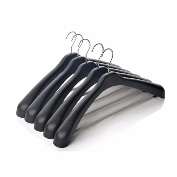 Extra Big Black Plastic Clothes / Coats Hanger for Man, 47cm (6 Pieces / Lot)