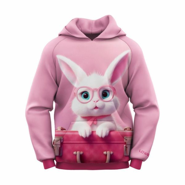 Girls Kangaroo Printed Polyester Fleece Hoodie