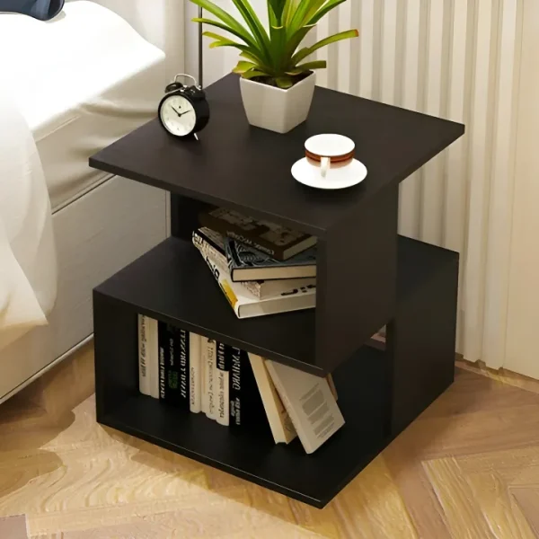 Table Sofa modern end side coffee table with storage shelf living room furniture