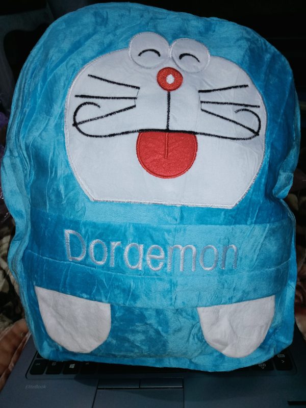 Doraemon Kids backpack Velvet Fluffy Bag Picnic Bag school Bag Cartoon Bag