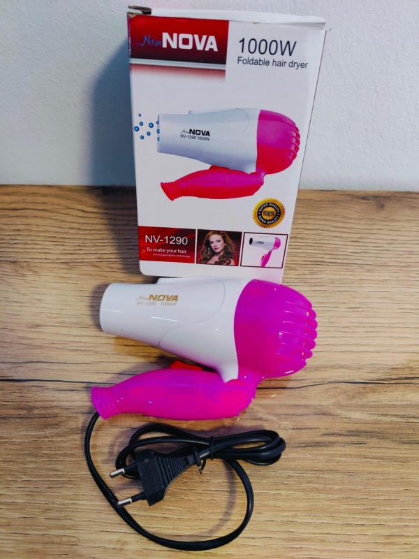 Lightweight Portable Hair Dryer  with Fast Drying Technology- 1000 Watts