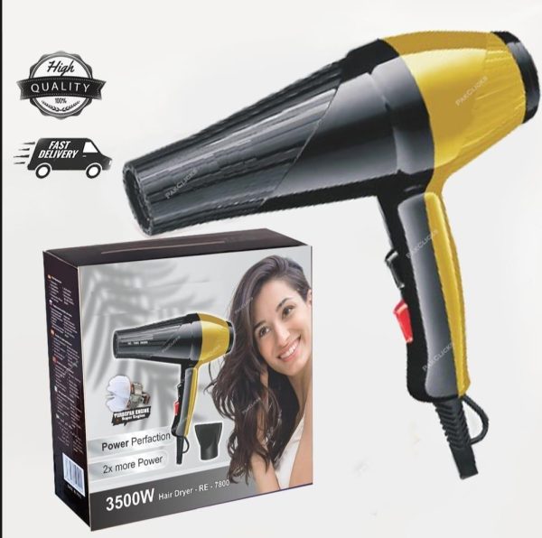 Fast Drying, Hair Dryer with Cold/warm/Hot Setting - 3500 Watts Powerful Performance