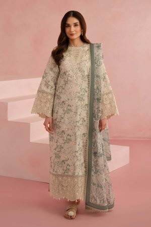 Elegant Printed Embroaided Summer Lawn Dress