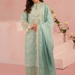 Elegant summer Printed Embroidery Lawn Unstitched Dress