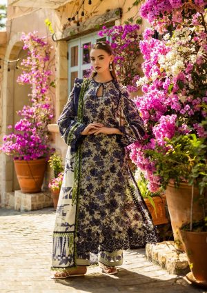 Elegant summer Printed Embroidery Lawn Unstitched Dress