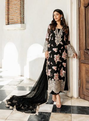 Elegant summer Luxury Embroidery Lawn Cotton Unstitched Dress