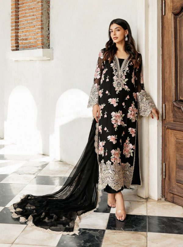 Elegant summer Luxury Embroidery Lawn Cotton Unstitched Dress