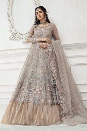 Elegant Luxury Work Unstitched Wedding Partywear Frock Maxi Dress Nikha Walima Engagement Mehndi Mayon Dress