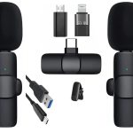 K9 Wireless Microphone for Type C Mobiles and iPhone Collar Mic for YouTube Video Recording Podcast Live Videos Interviews and Conferences