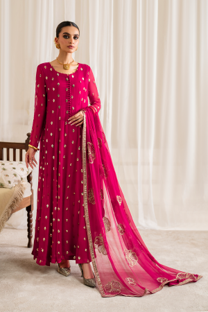 Elegant Luxury Work Unstitched Wedding Partywear Pink Dress Nikha Walima Engagement Mehndi Mayon Dress