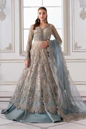 Elegant Luxury Work Unstitched Wedding Partywear Frok Dress Nikha Walima Engagement Mehndi Mayon Dress