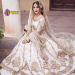 Luxury Heavy work Unstitched Net Wedding Desinger White Frock Maxi Dress with Net Embroidered Dupatta