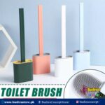 Silicone toilet brush with stand creative deep cleaning brush flexible bristles household products wall-mounted