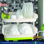 Kitchen Master Plate Stand Double Layer Utensils Rack, Kitchen Rack, Dish Drainer Plastic