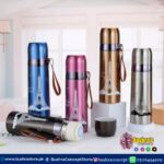 Tower Lettering Stainless Steel Vacuum Thermos Cup Solid Coffee Tumbler Travel Mug Business Trip Water Bottle Tea Infuser Bottle 500ML