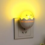 Egg Night Light,Cute Yellow Cartoon Chick Night Light Mini Light Control LED
