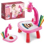 New Princess Projector Painting Drawing Activity Kit Table Set For Children