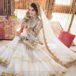 Luxury Heavy work Unstitched Net Wedding Desinger white Dress with Net Embroidered Dupatta with Net Garaara
