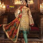 Luxury Heavy work Unstitched Net Wedding Desinger Dress with Silk Embroidered Dupatta