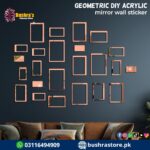 Geometric Rectangle DIY Acrylic mirror wall sticker Livingroom bedroom background wall Decor waterproof self-adhesive 3D sticker