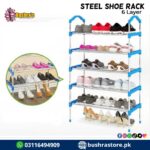 Household Shoe Rack 6 layer Dust-proof Economy Simple Storage Shoe Cabinet Steel Shoe Rack Organizer
