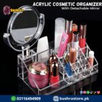 Acrylic Cosmetic Organizer With Detachable Mirror