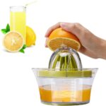 Citrus Juicer, 4-in-1 Manual Orange Lemon Squeezer, Multifunctional, Lime Squeezer with Various Size Repeaters and Ginger Garlic Grater