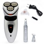 3 in1 Electric Rechargeable Shaver 3 Rotary Safety Razors