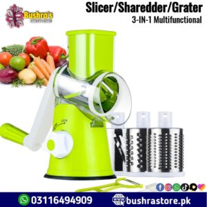 Multifunctional 3 in 1 Rotary Grater Vegetable Shredder Slicer Fruit Machine Potato Vegetable Cutter Kitchen Tool
