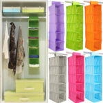 5 Shelf Clothes Hanging Organizers Holder Wardrobe Section Storage for Shoe Clothes Garment