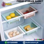 Adjustable Fridge Storage Basket Expandable Fridge Storage Rack Plastic Fridge Space Saver Food Organizer Tray