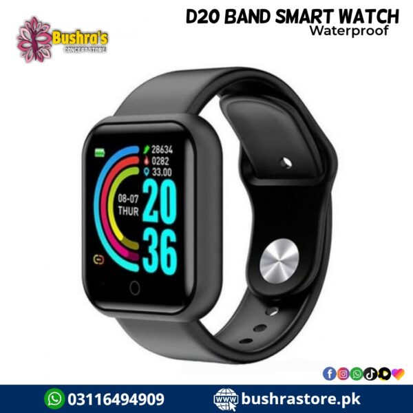 D20 Band Waterproof Smart Watch With Heart Monitor