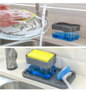 Liquid Pump Soap  Sponge Dispenser Dishwasher